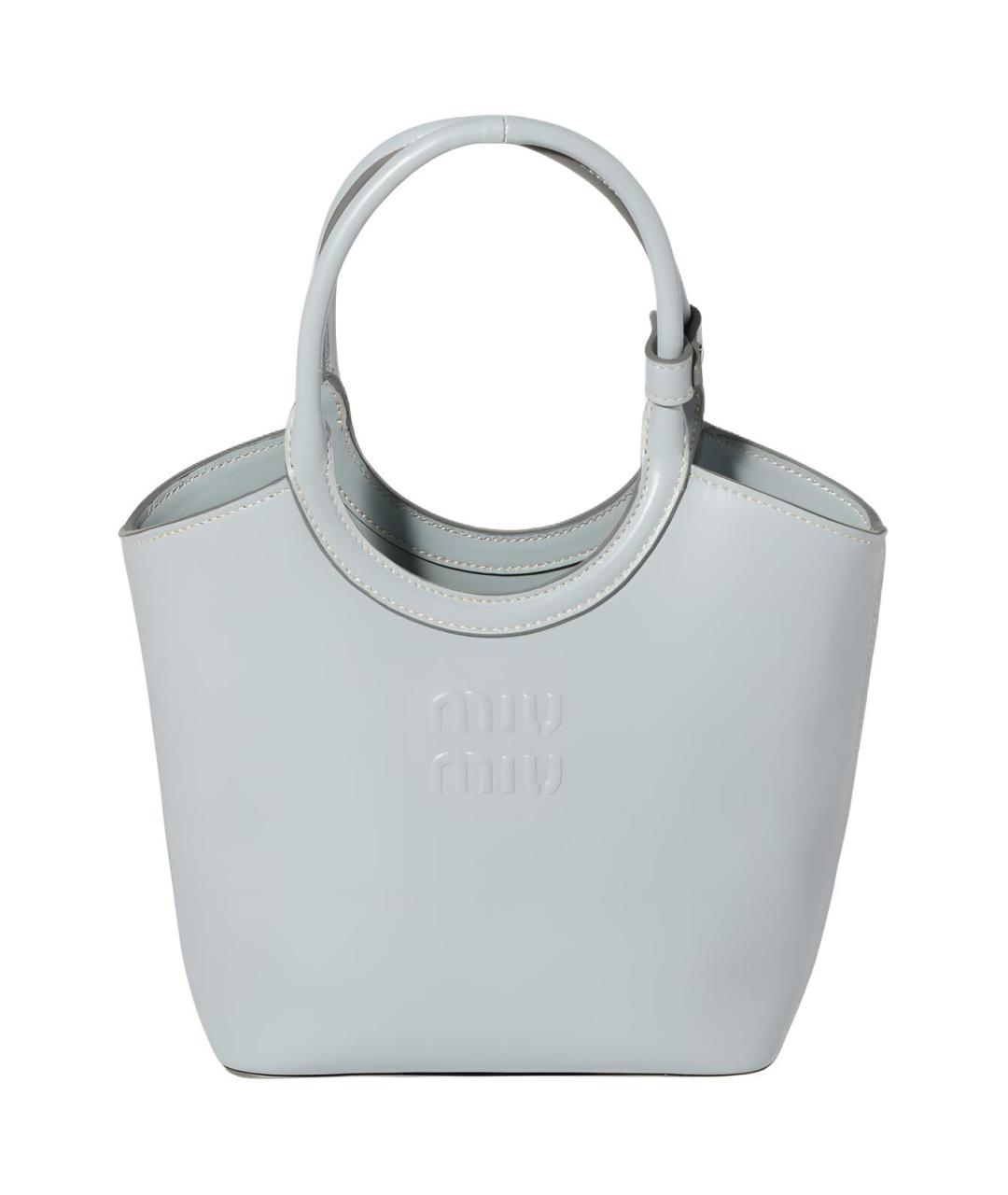 MIU MIU Голубая кожаная сумка через плечо, фото 1