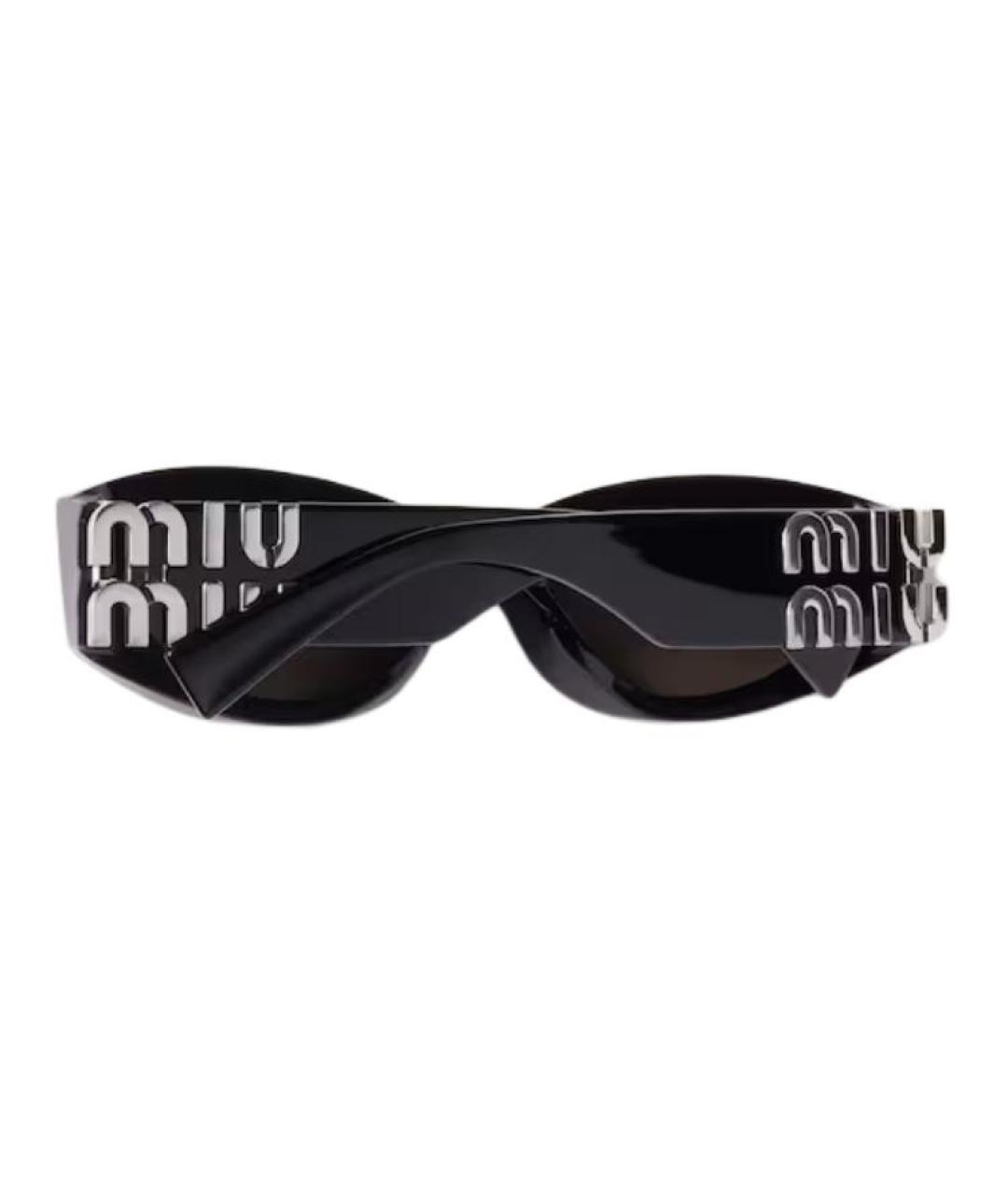 MIU MIU Черные пластиковые солнцезащитные очки, фото 3