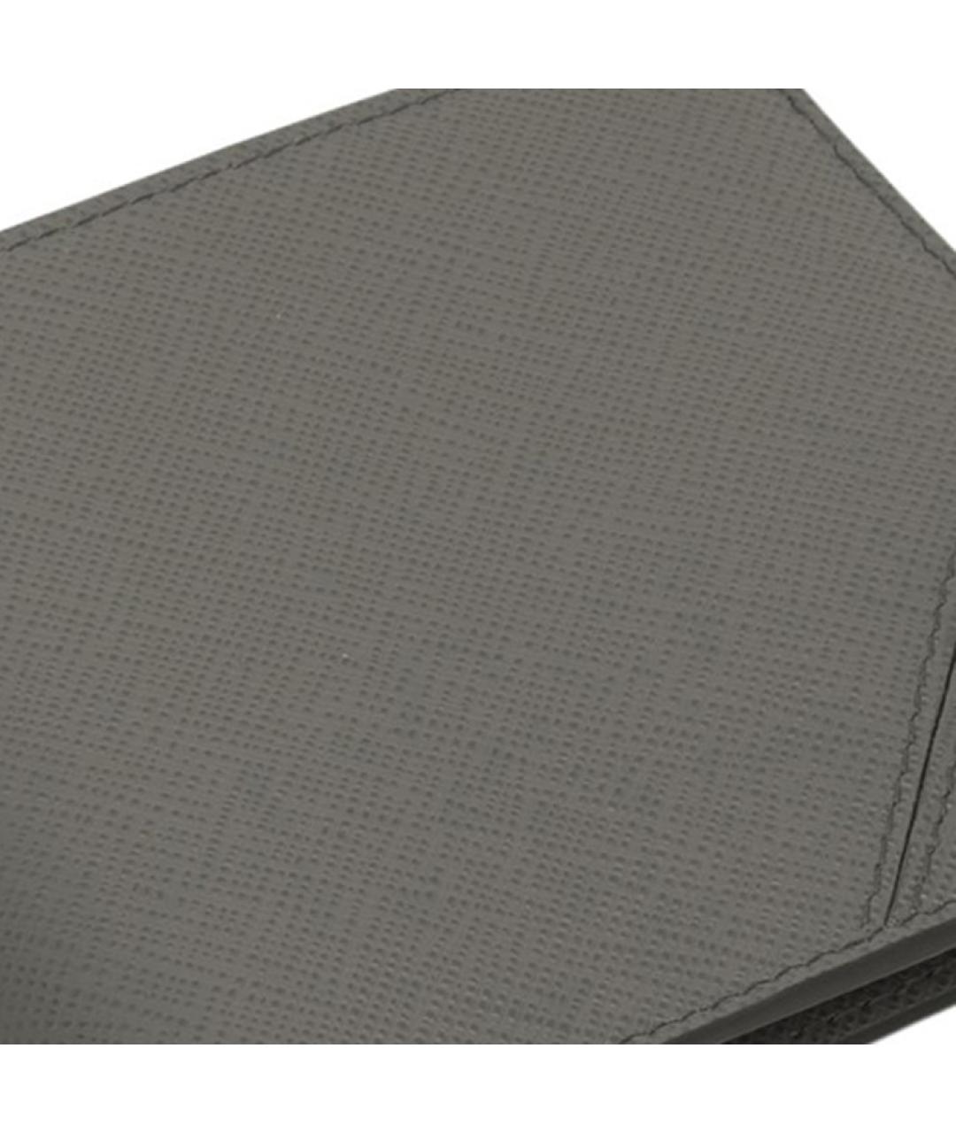 PRADA Серый кожаный кошелек, фото 5