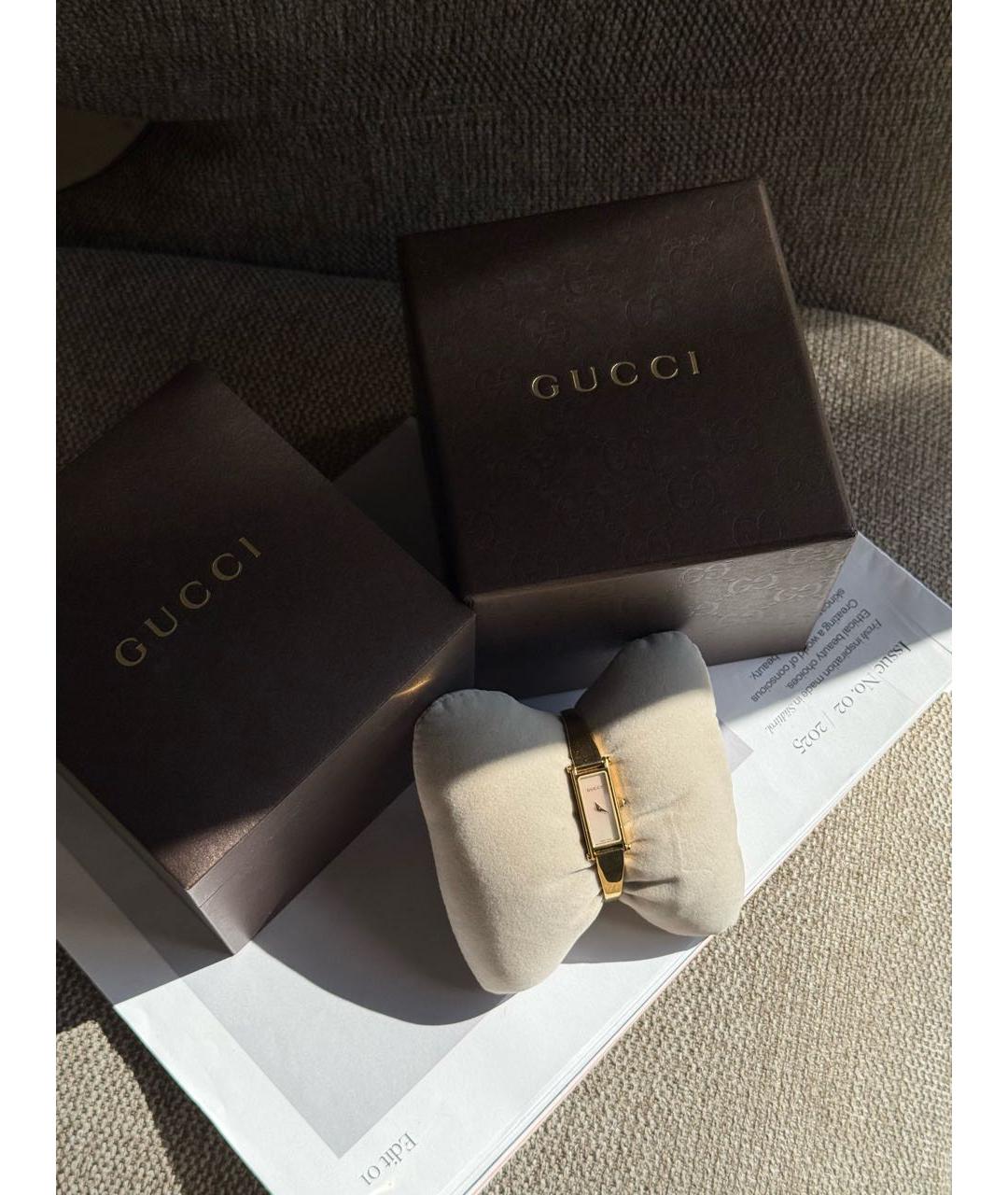GUCCI Золотые позолоченные часы, фото 3