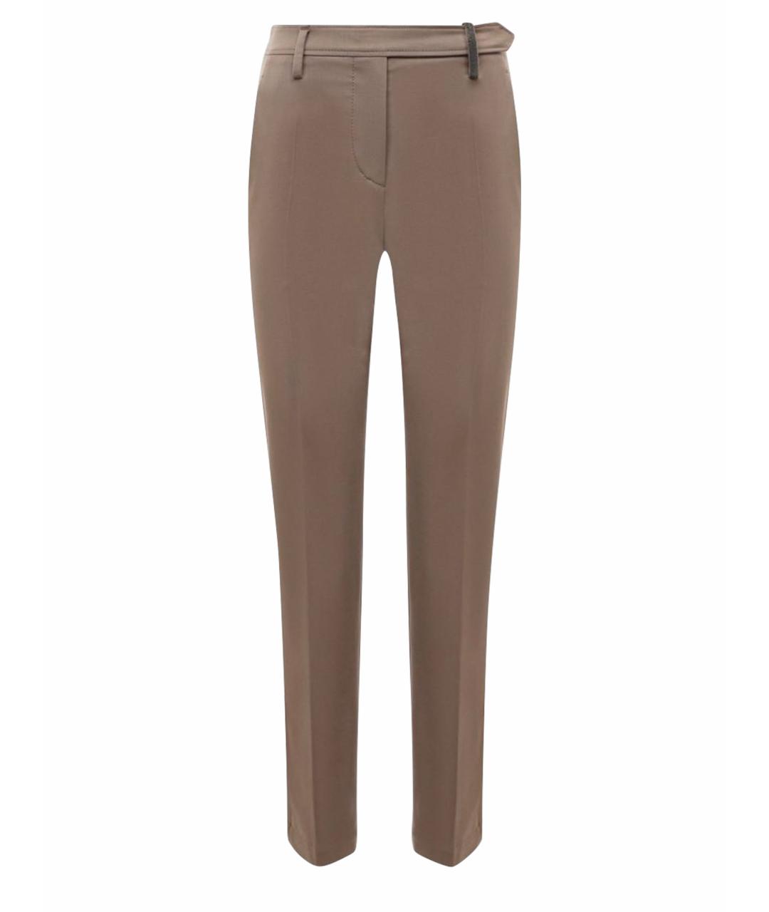 BRUNELLO CUCINELLI Коричневые брюки узкие, фото 1