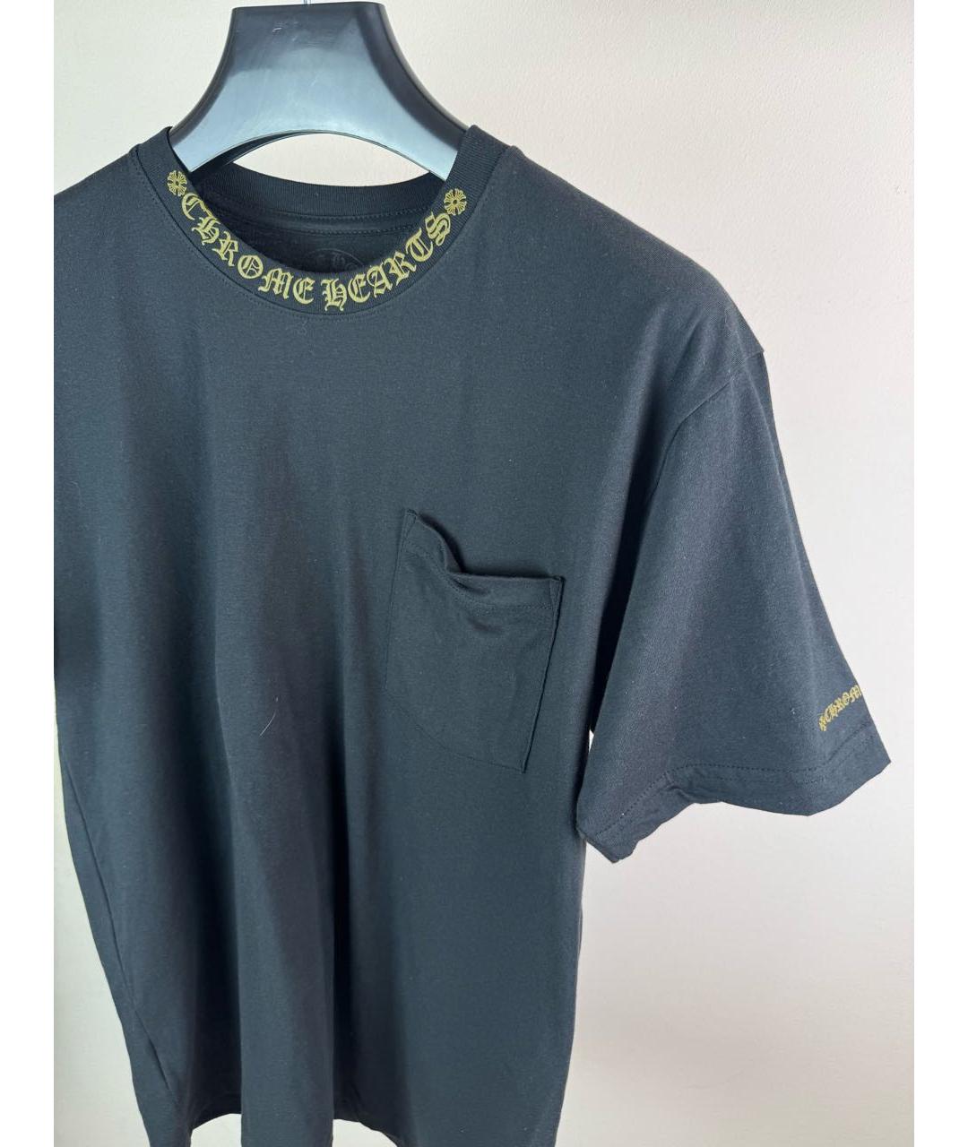 CHROME HEARTS Черная хлопковая футболка, фото 6