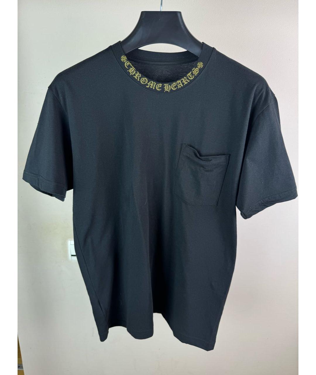 CHROME HEARTS Черная хлопковая футболка, фото 4