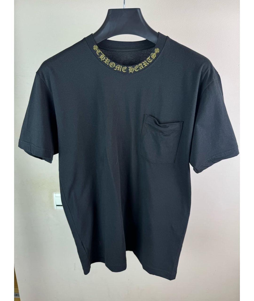 CHROME HEARTS Черная хлопковая футболка, фото 3