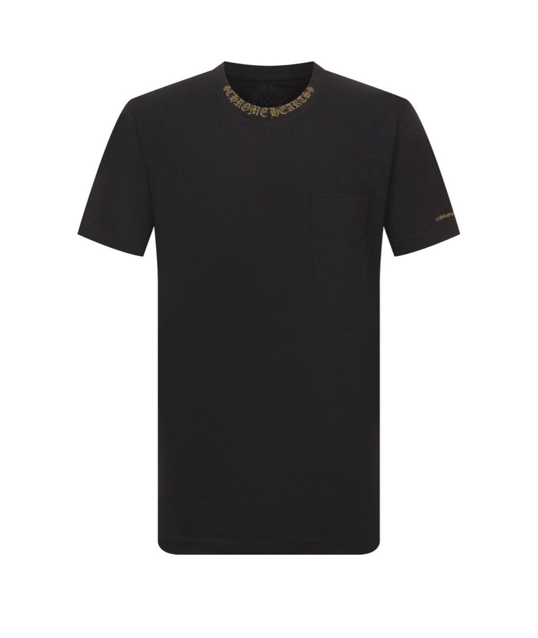 CHROME HEARTS Черная хлопковая футболка, фото 7