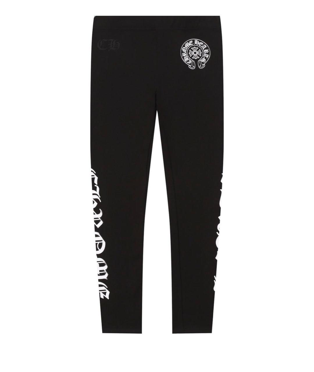 CHROME HEARTS Черные хлопковые леггинсы и велосипедки, фото 4