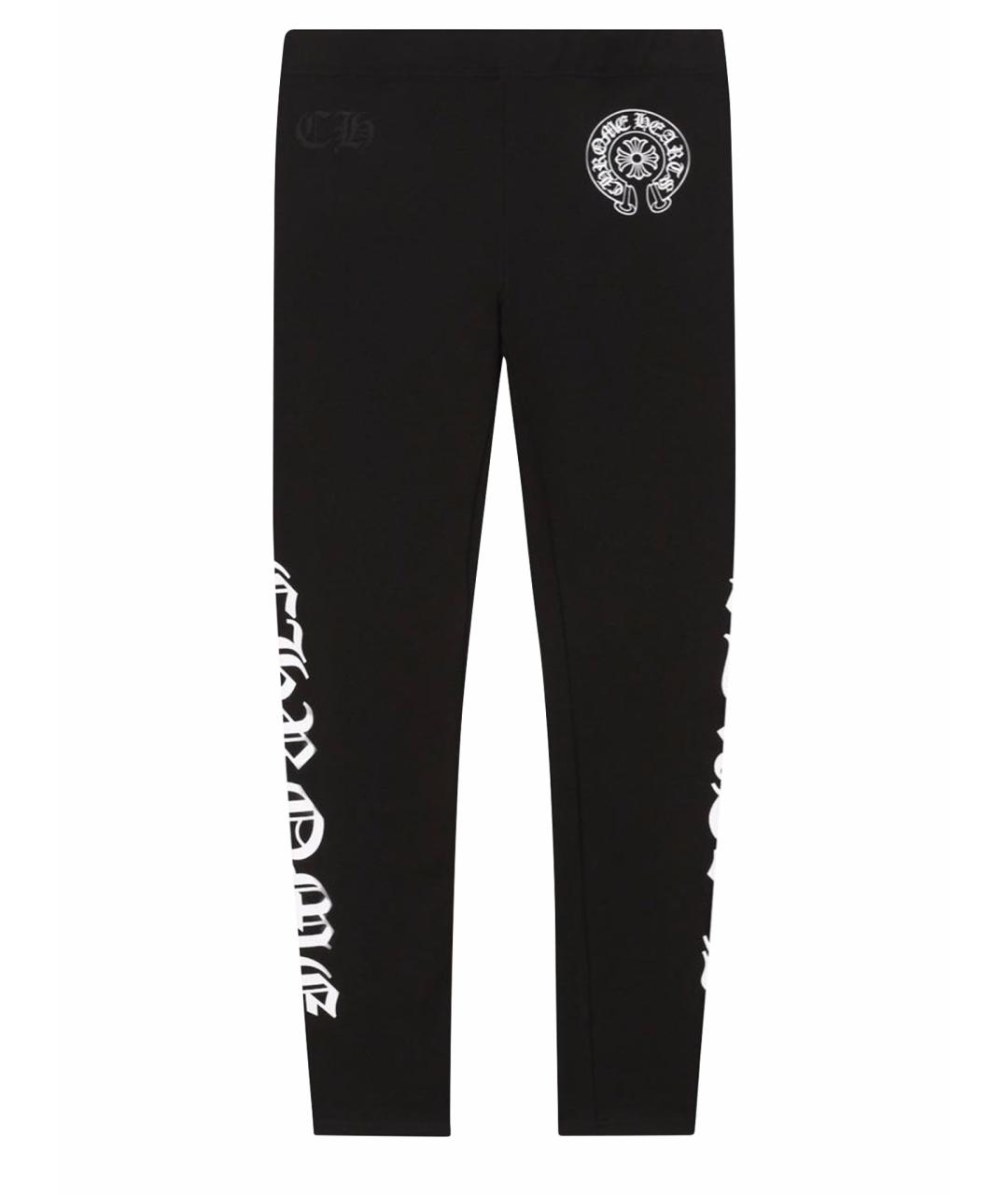 CHROME HEARTS Черные хлопковые леггинсы и велосипедки, фото 1