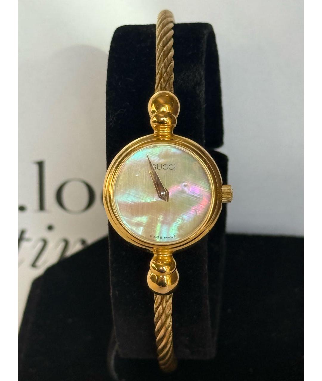GUCCI Золотые стальные часы, фото 9