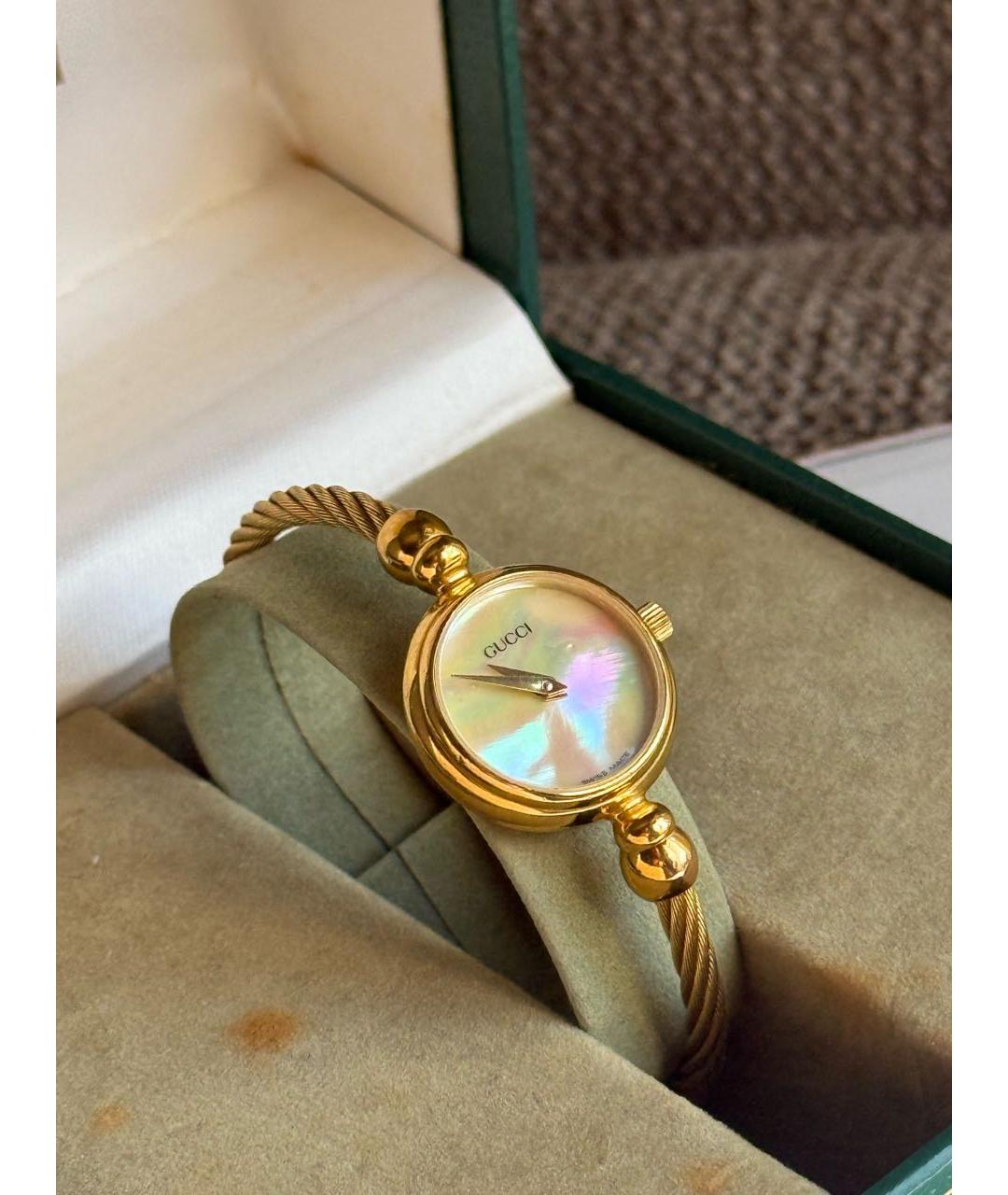 GUCCI Золотые стальные часы, фото 5