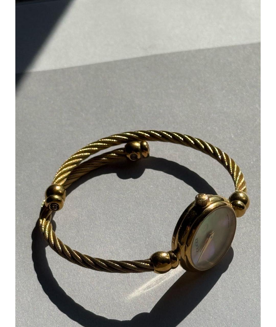 GUCCI Золотые стальные часы, фото 8