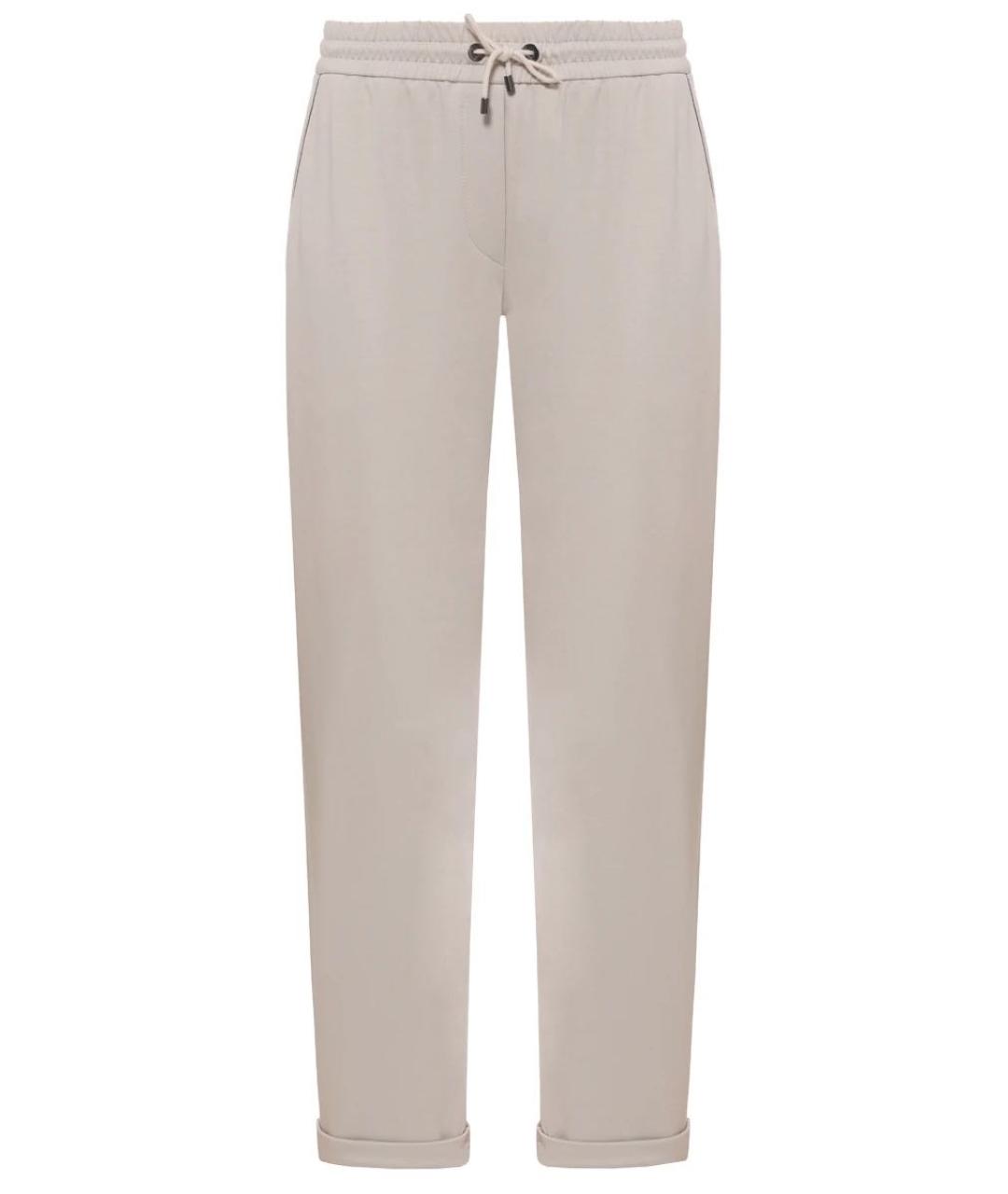 BRUNELLO CUCINELLI Бежевый хлопковый костюм с брюками, фото 2