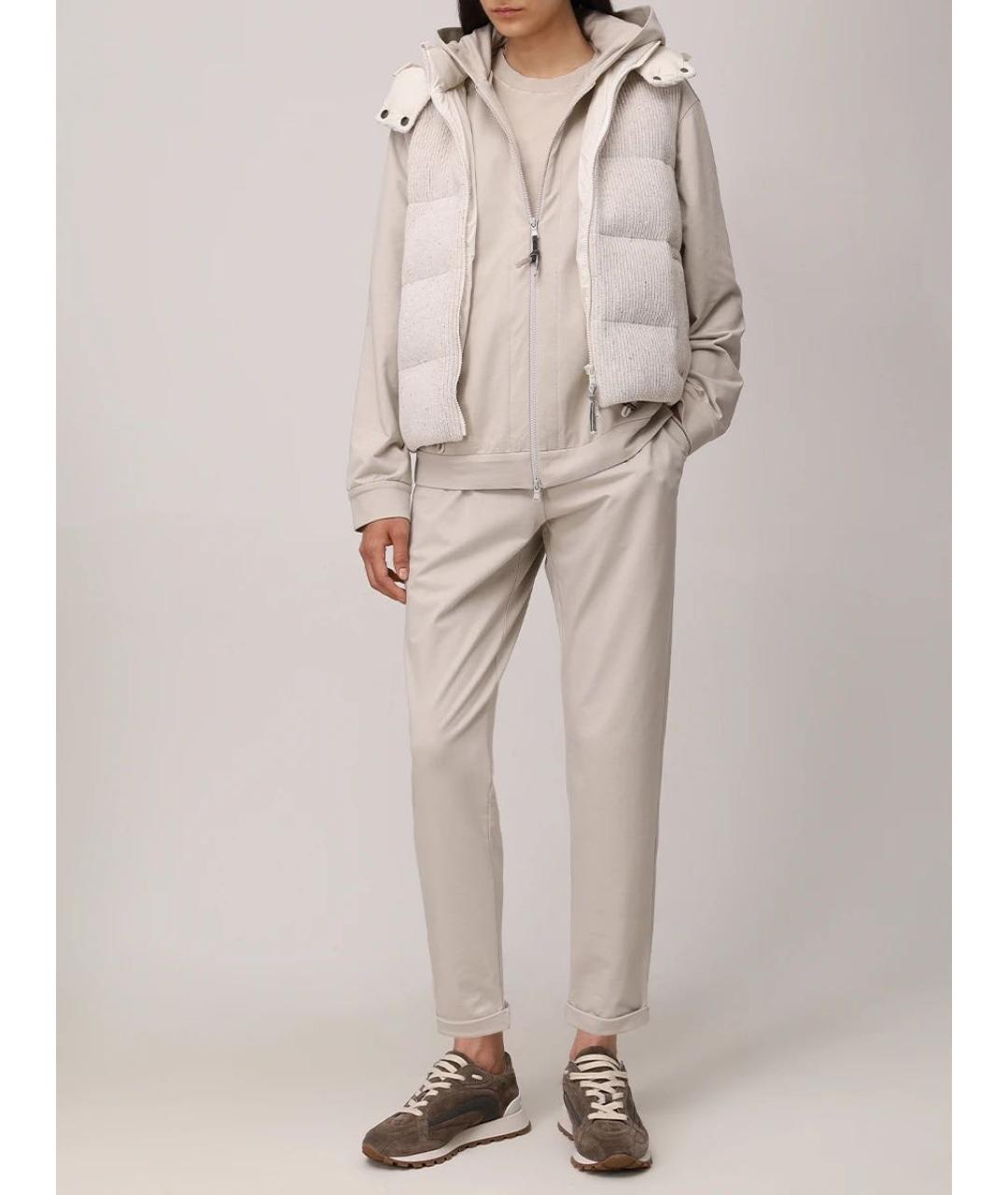 BRUNELLO CUCINELLI Бежевый хлопковый костюм с брюками, фото 3