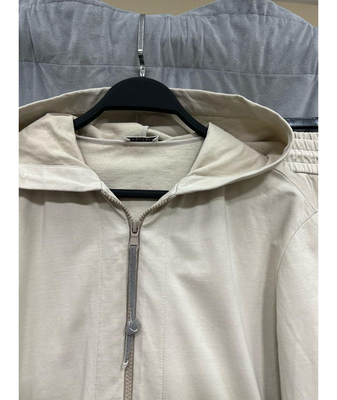 BRUNELLO CUCINELLI Бежевый хлопковый костюм с брюками, фото 6