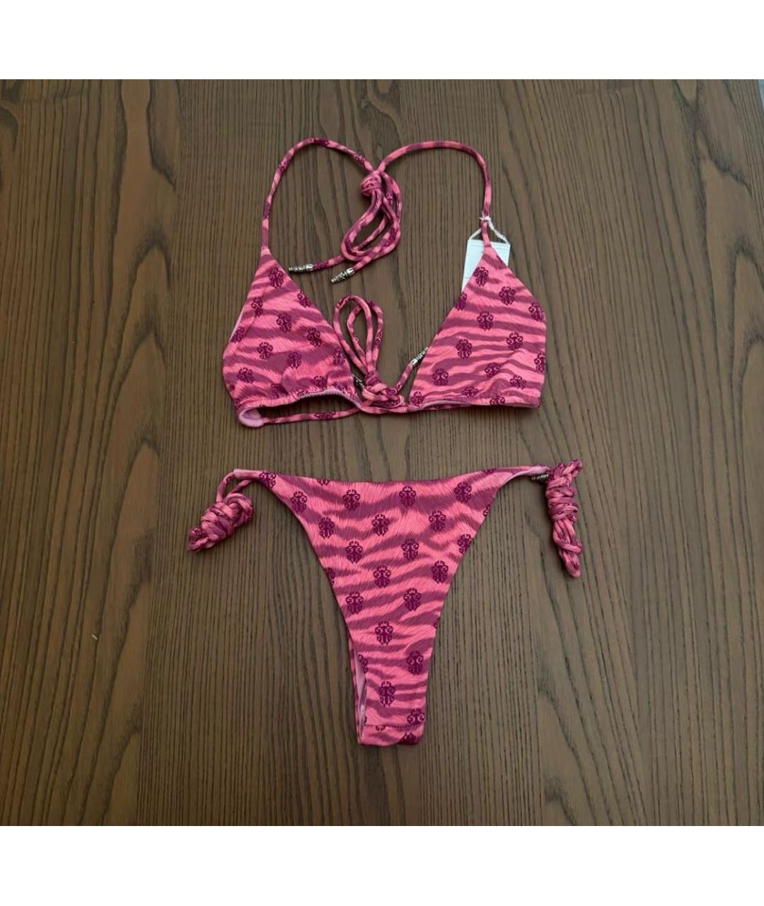 CHROME HEARTS Коралловый полиамидовый купальник, фото 2