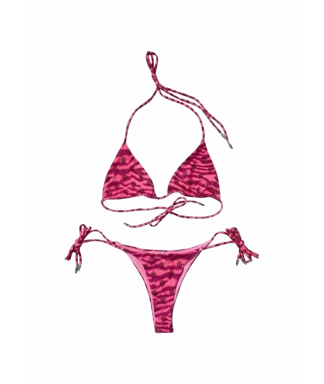 CHROME HEARTS Коралловый полиамидовый купальник, фото 1