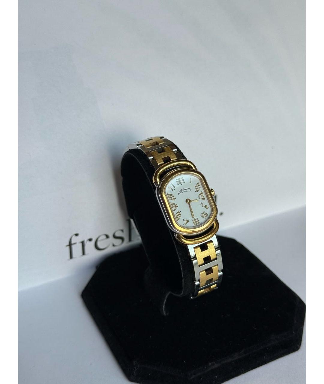 HERMES Белые стальные часы, фото 9