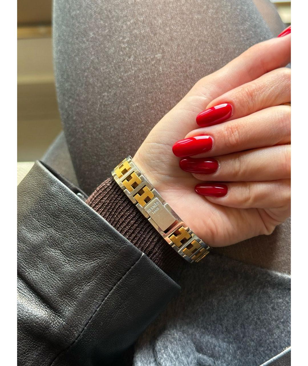 HERMES Белые стальные часы, фото 6