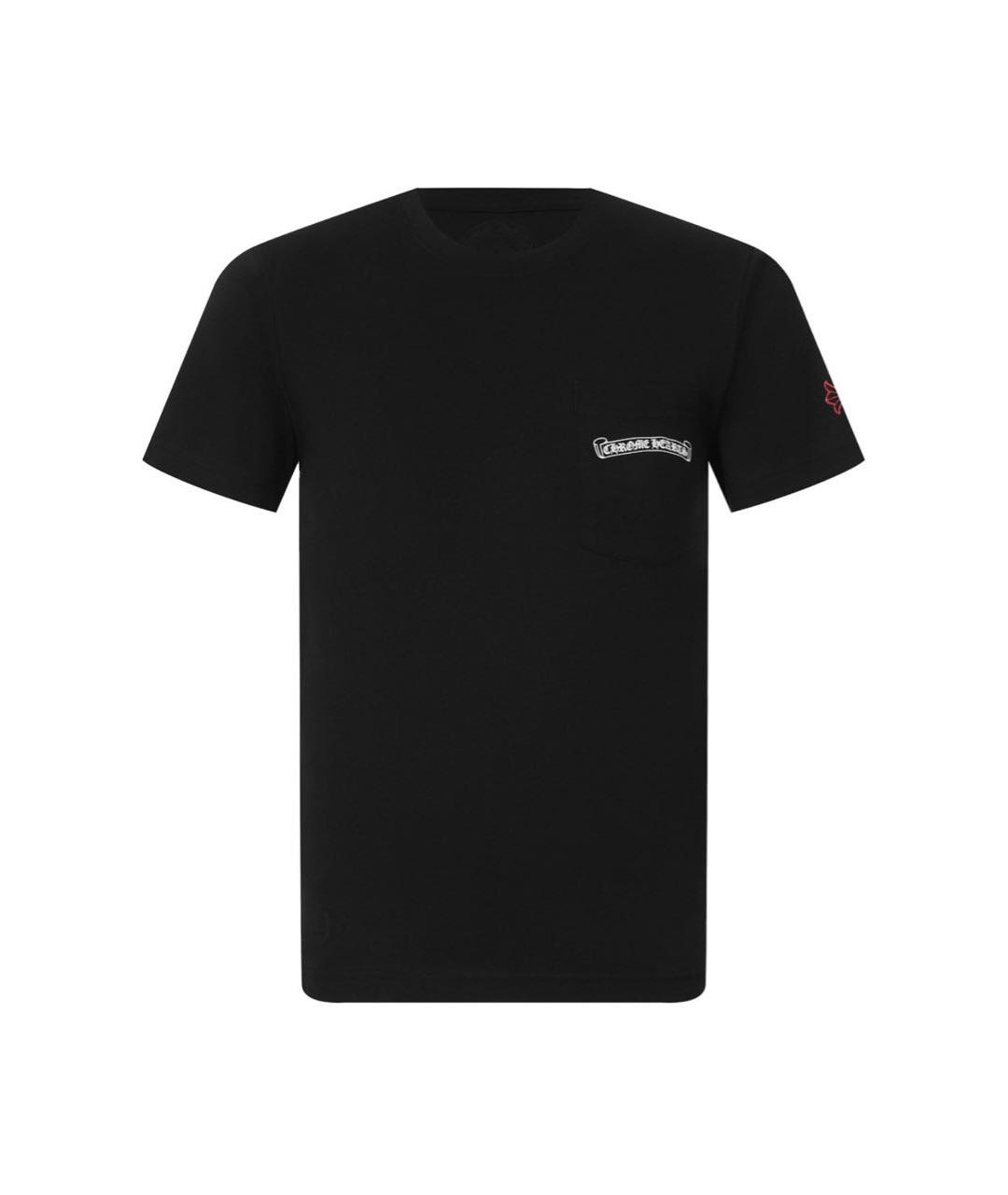 CHROME HEARTS Черная хлопковая футболка, фото 3
