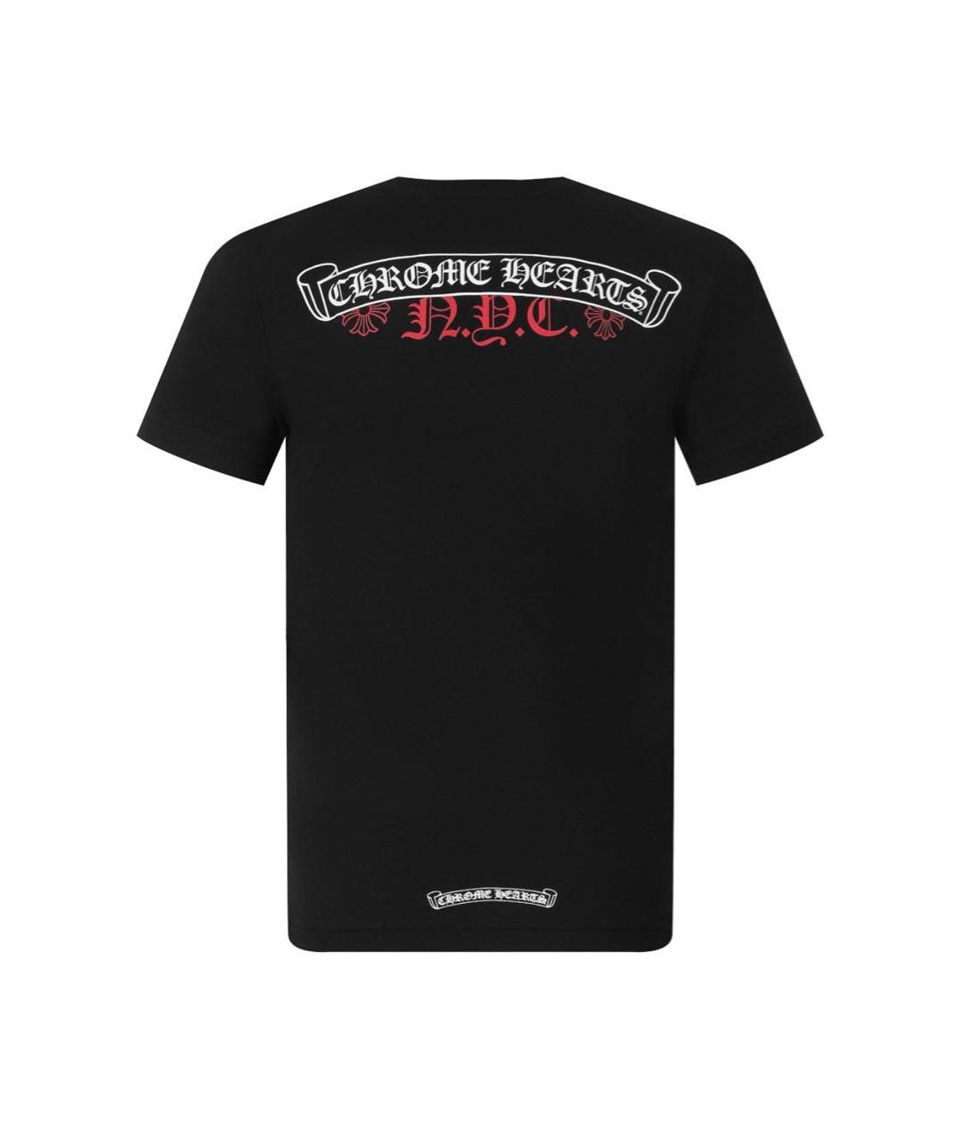 CHROME HEARTS Черная хлопковая футболка, фото 2