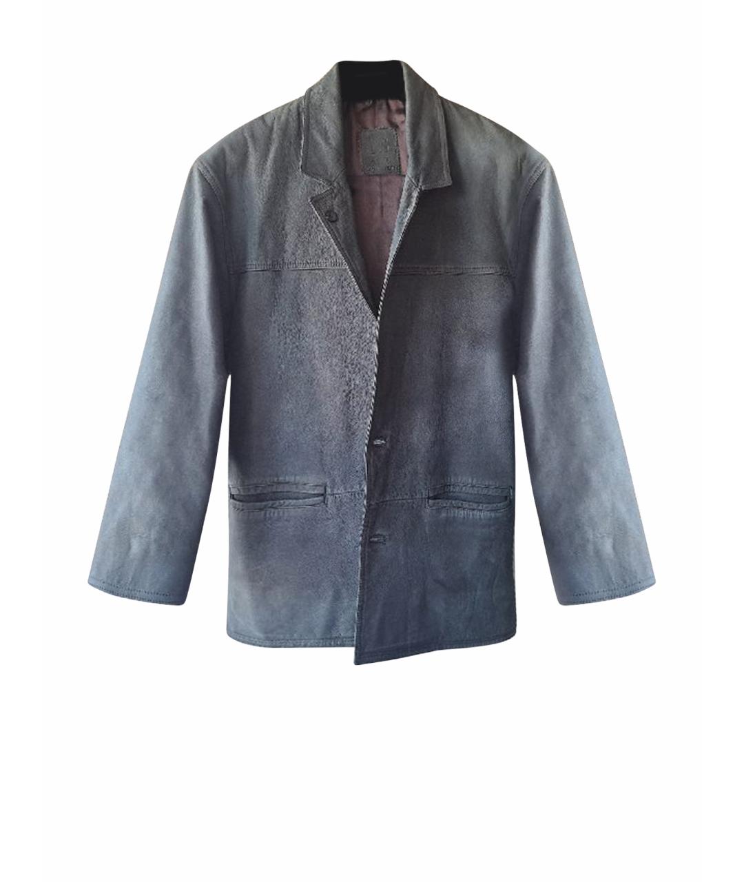 YOHJI YAMAMOTO Антрацитовая кожаная куртка, фото 1