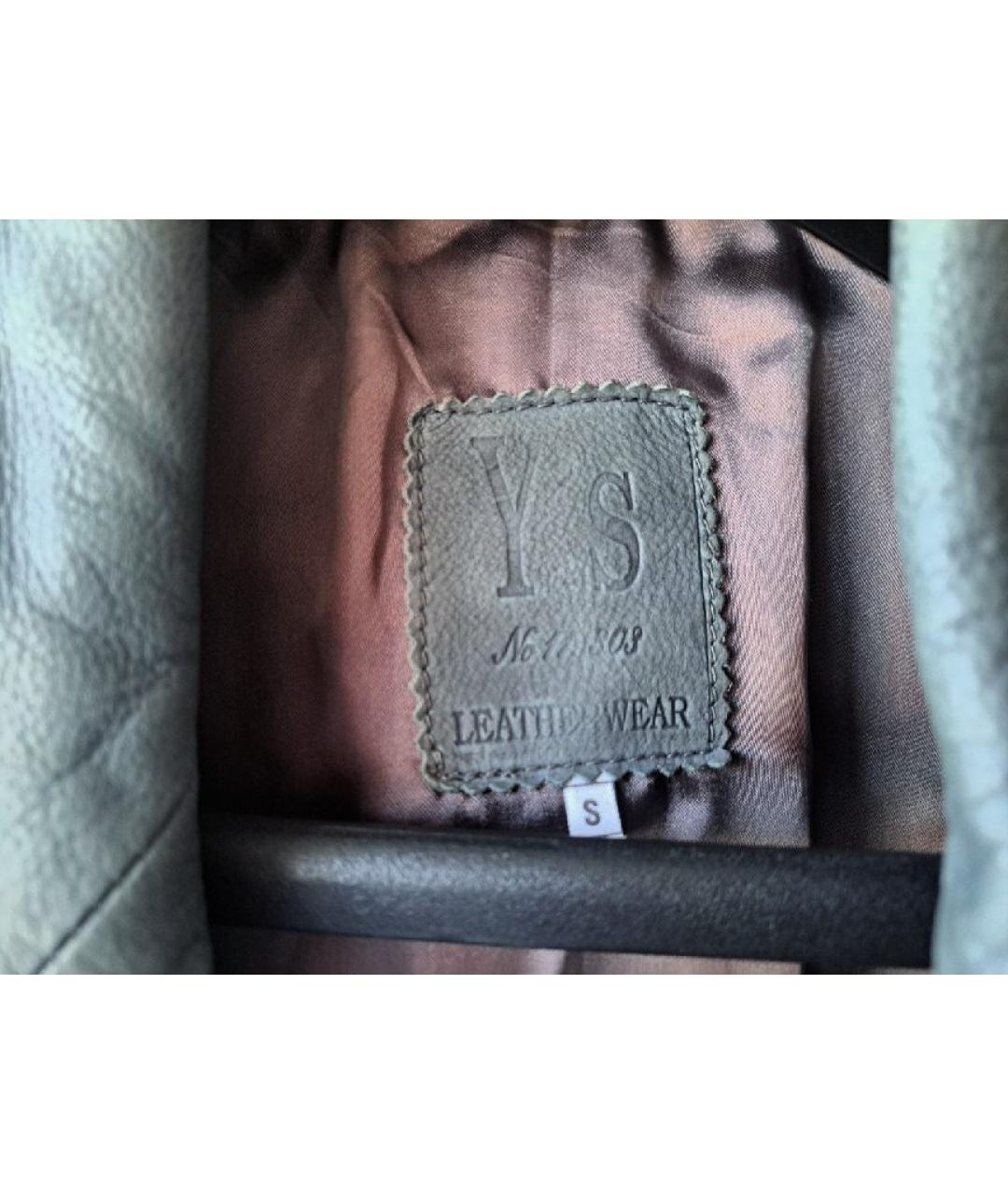 YOHJI YAMAMOTO Антрацитовая кожаная куртка, фото 3