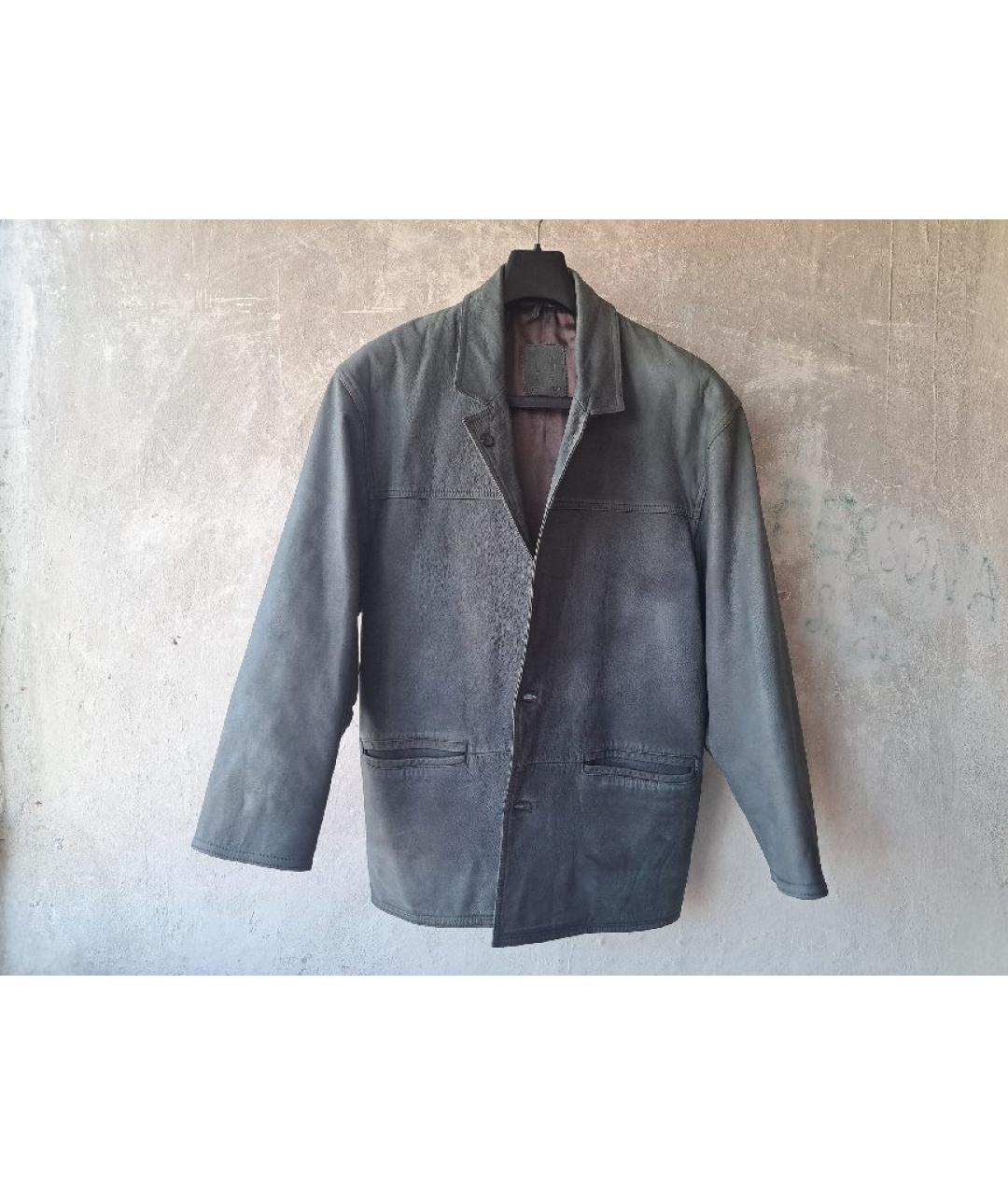 YOHJI YAMAMOTO Антрацитовая кожаная куртка, фото 4