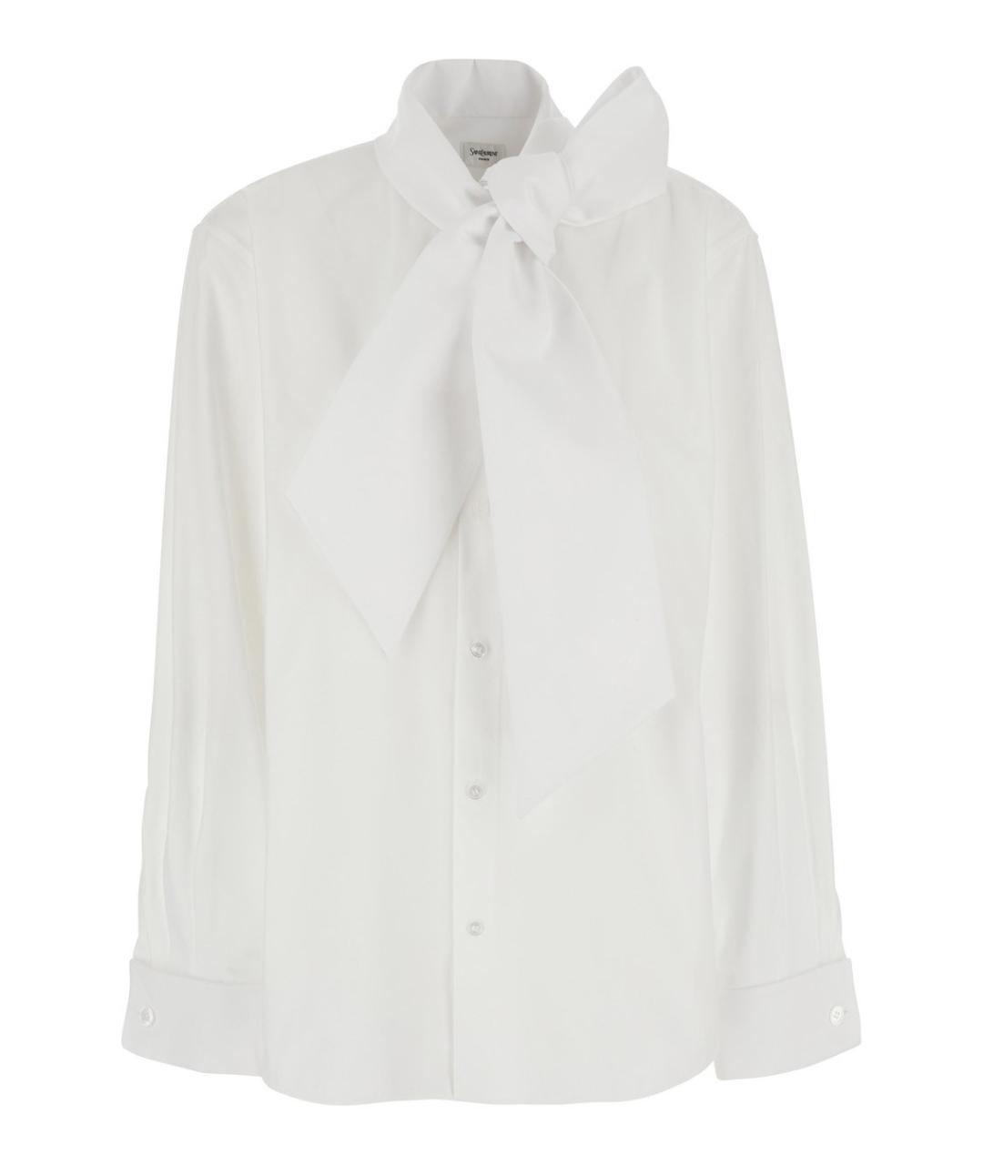 SAINT LAURENT Белая хлопковая рубашка, фото 1