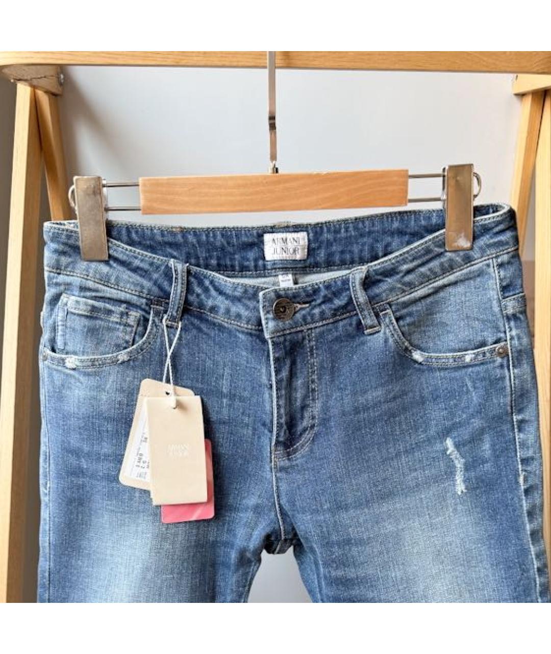 ARMANI JEANS Синие деним детские шорты, фото 3