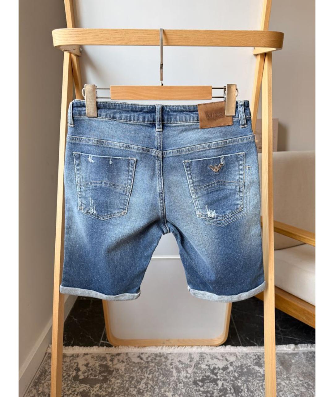 ARMANI JEANS Синие деним детские шорты, фото 2