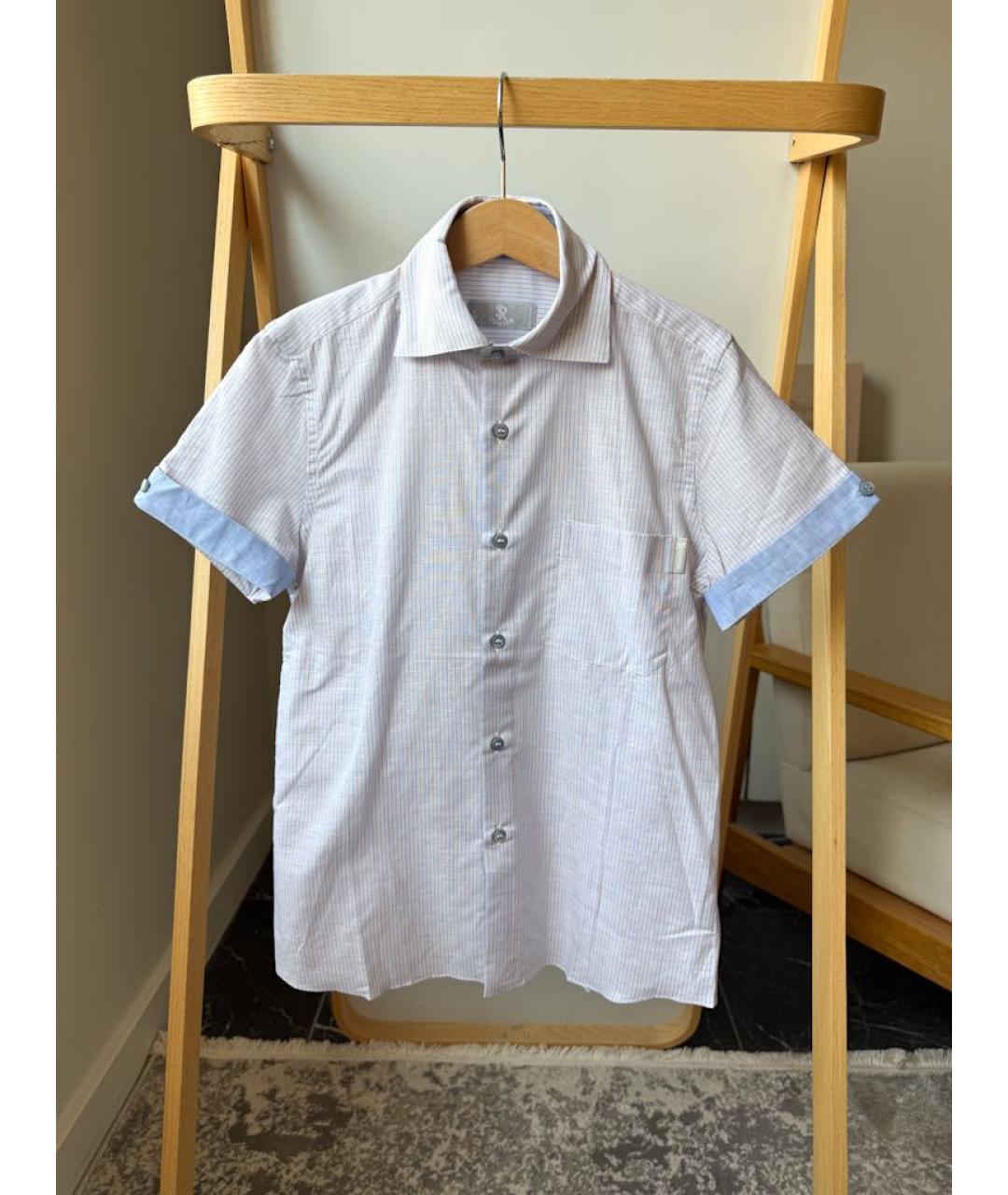 STEFANO RICCI Голубая детская рубашка, фото 5