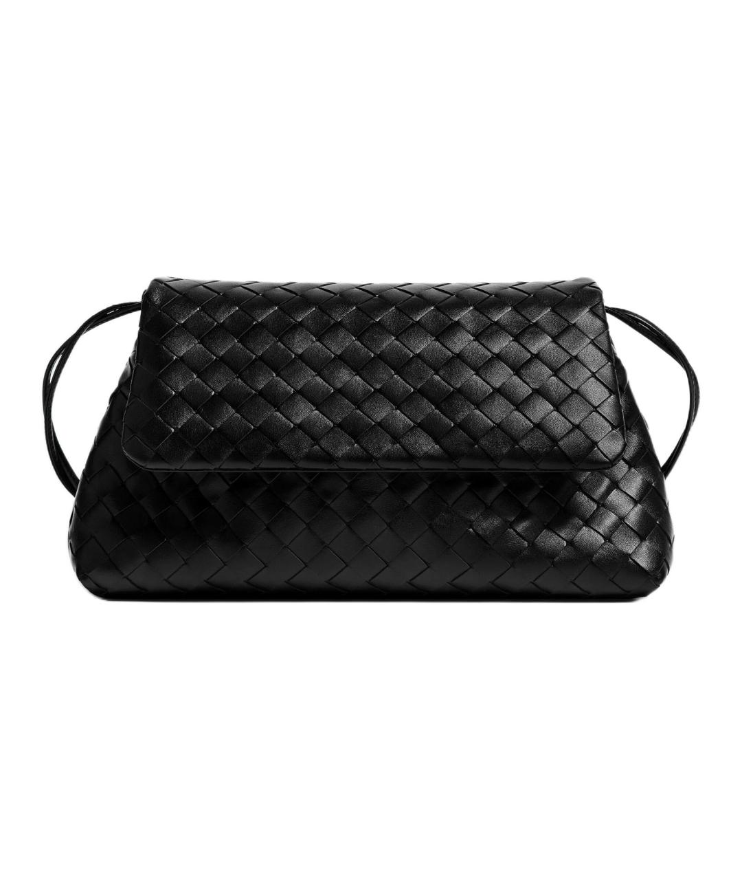 BOTTEGA VENETA Черная кожаная сумка через плечо, фото 1