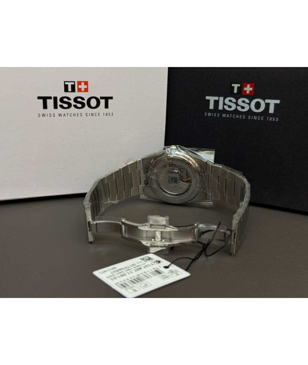 TISSOT Бирюзовые стальные часы, фото 2