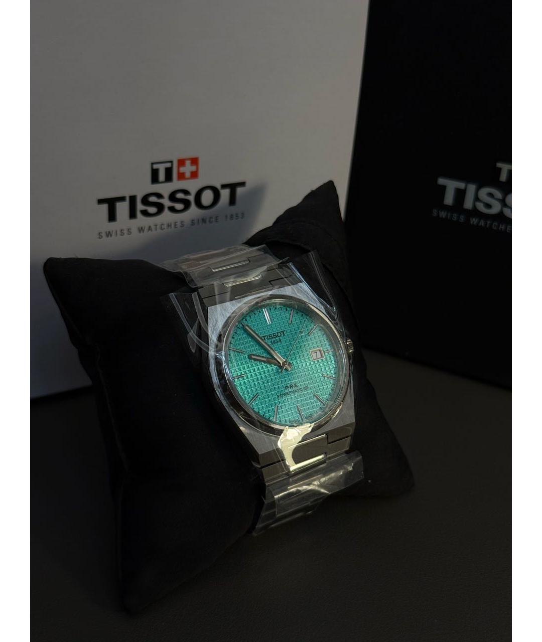 TISSOT Бирюзовые стальные часы, фото 5