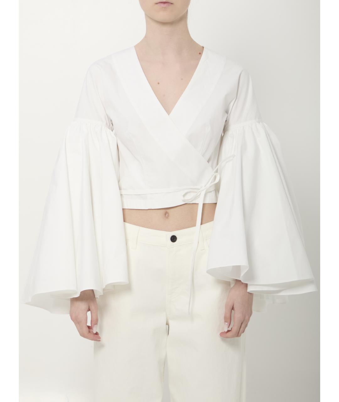 JACQUEMUS Белая хлопковая блузы, фото 5