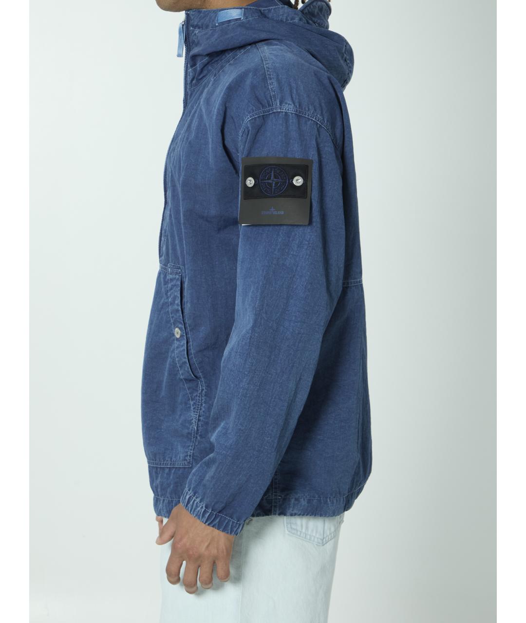 STONE ISLAND Синяя полиамидовая куртка, фото 3