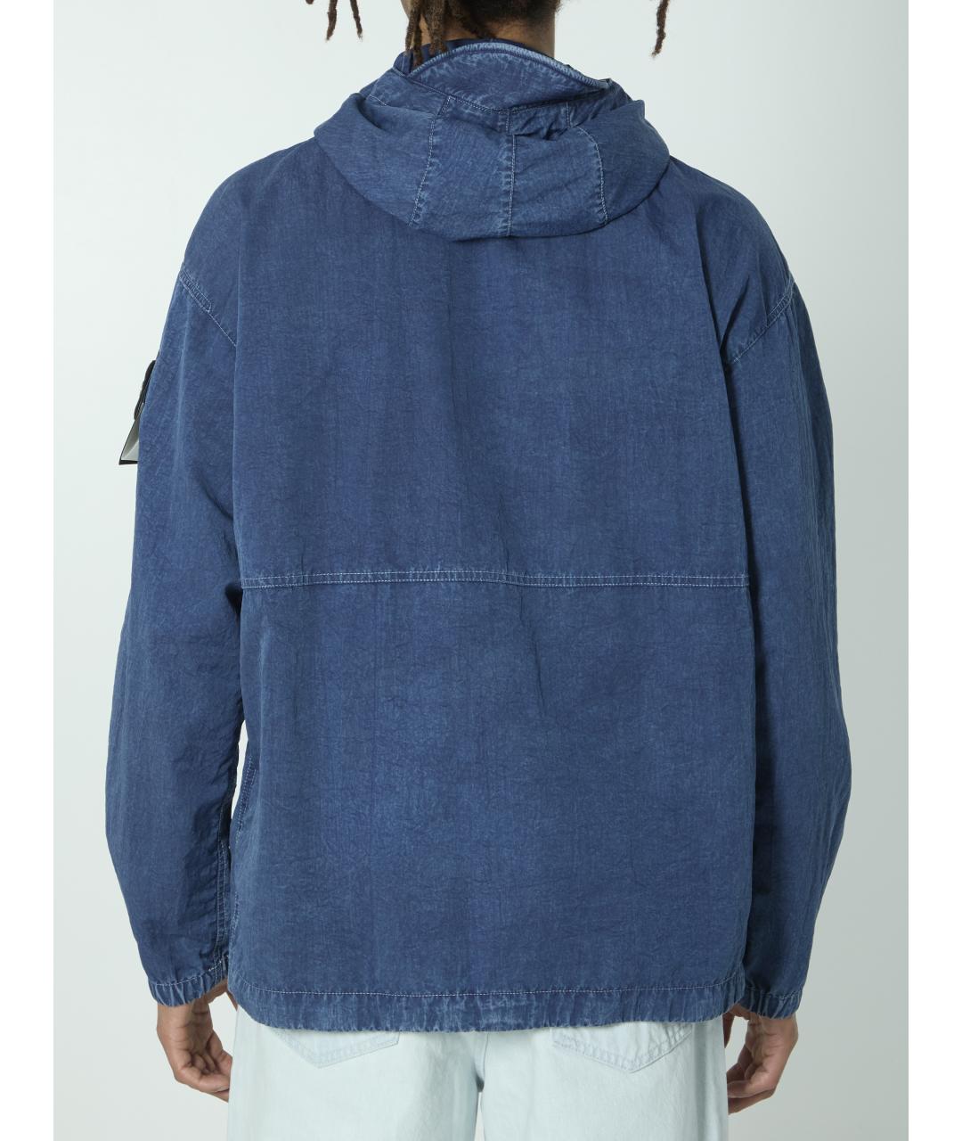 STONE ISLAND Синяя полиамидовая куртка, фото 4