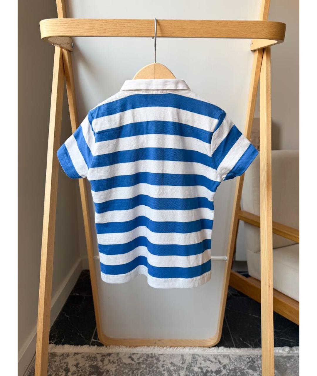 BABY DIOR Синяя хлопковая детская футболка, фото 2