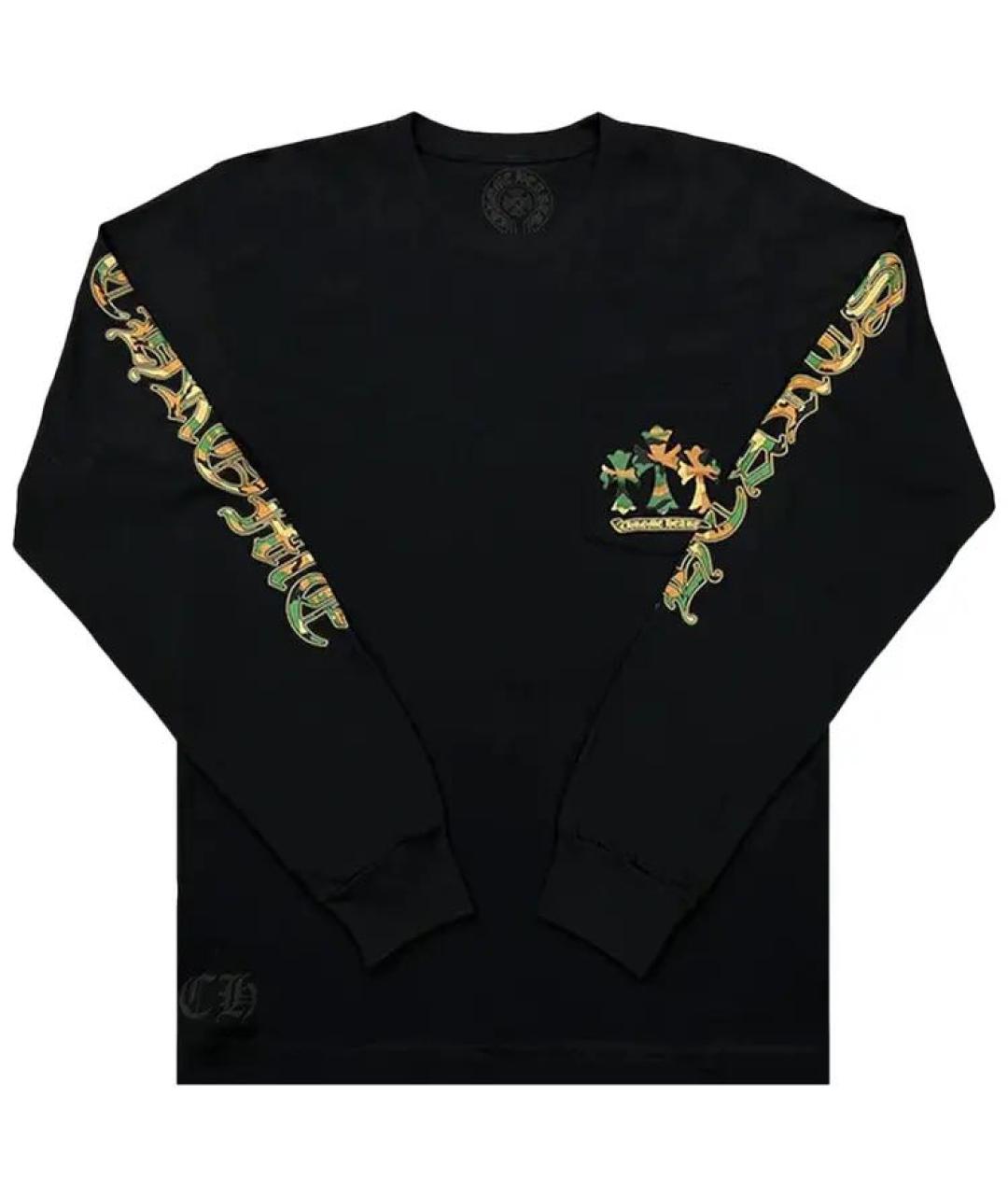 CHROME HEARTS Черная хлопковая футболка, фото 5