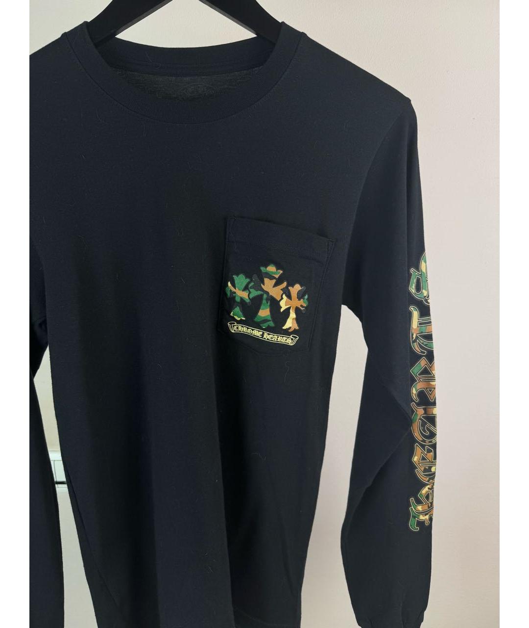 CHROME HEARTS Черная хлопковая футболка, фото 3