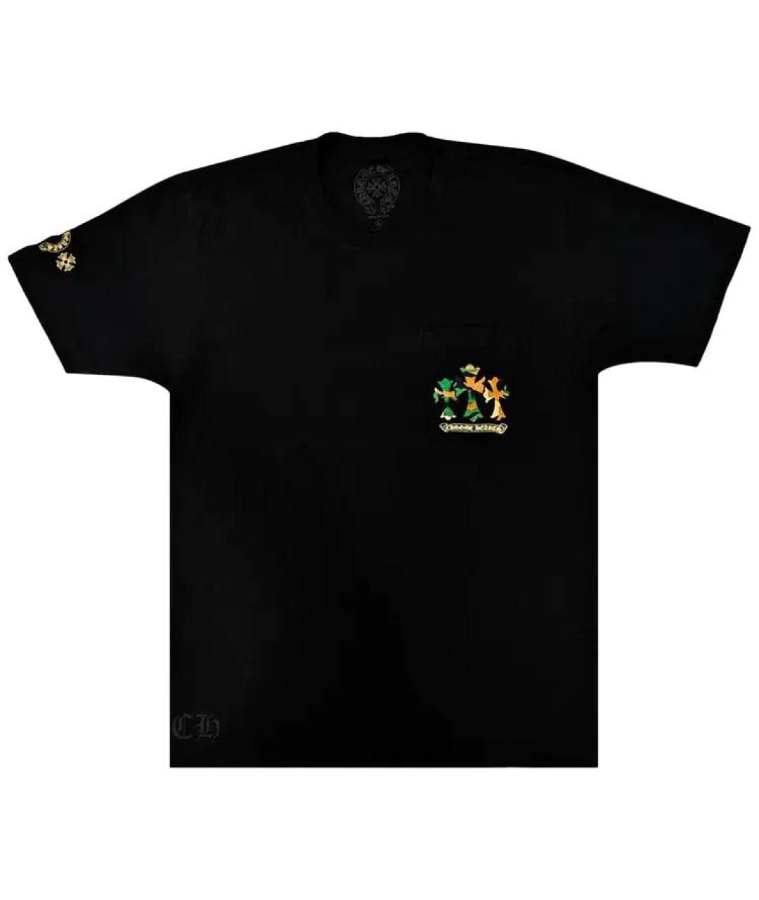 CHROME HEARTS Черная хлопковая футболка, фото 4