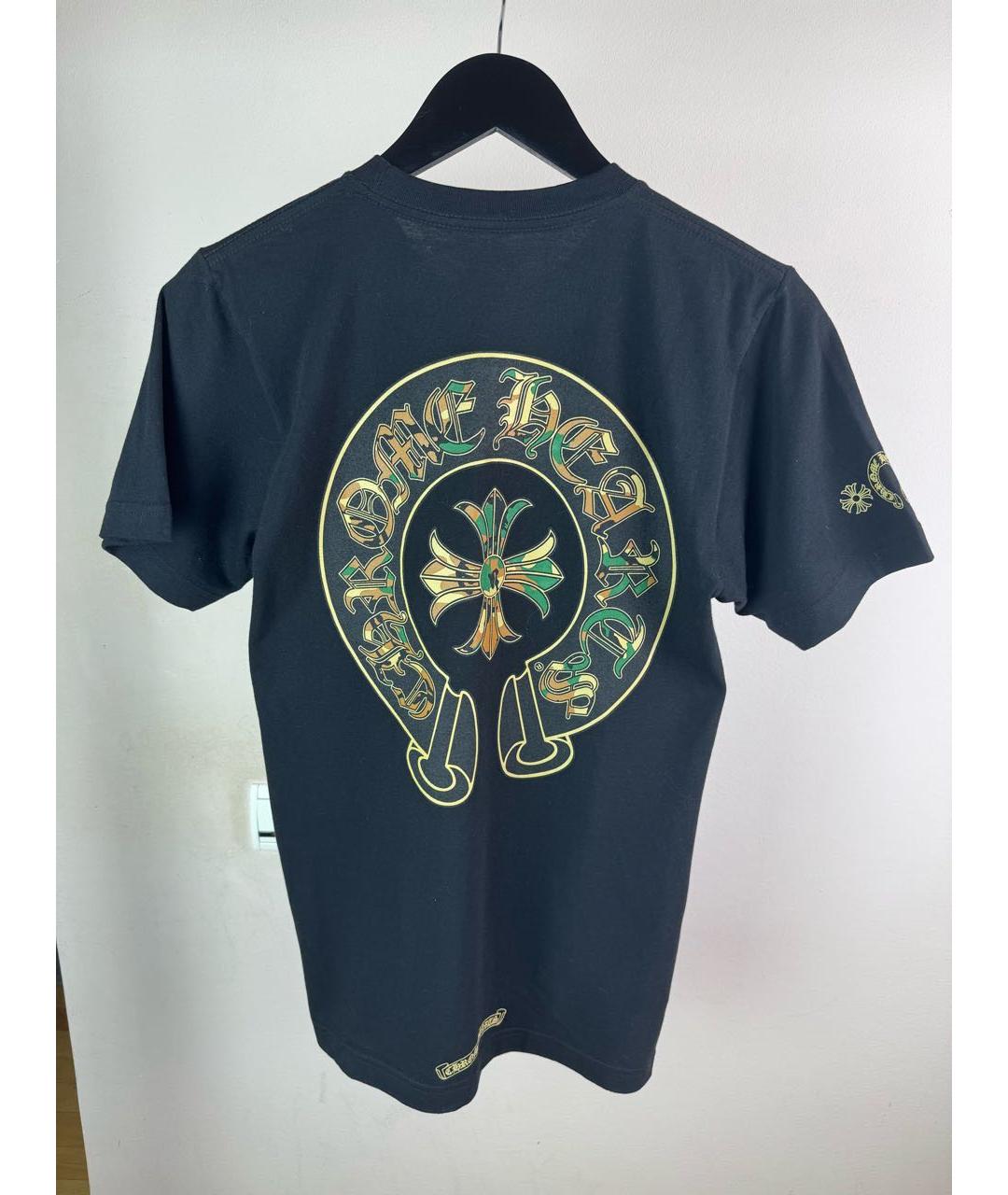 CHROME HEARTS Черная хлопковая футболка, фото 2