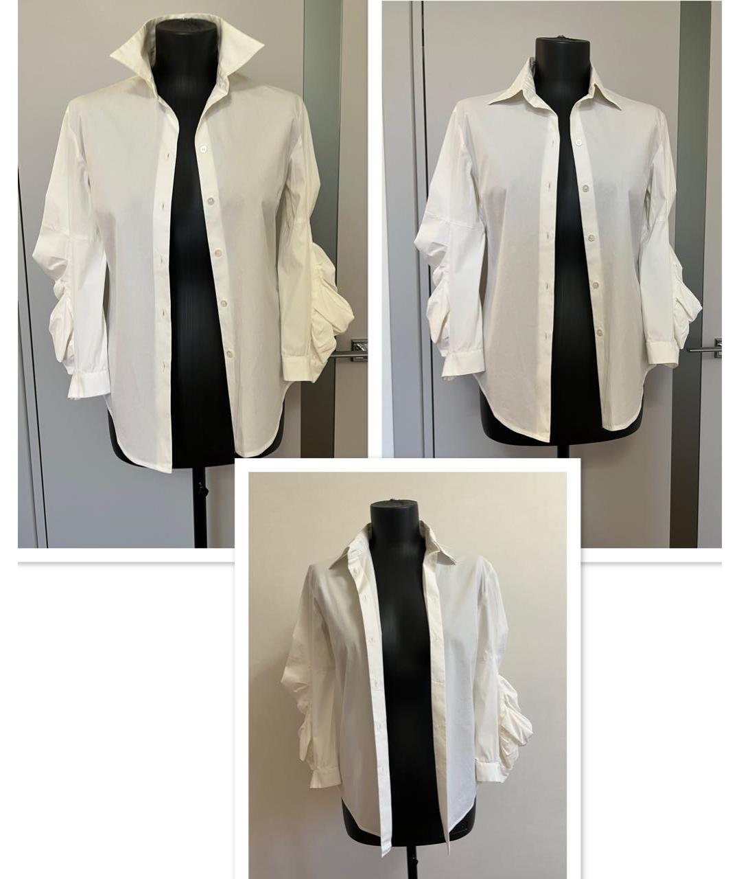 MIU MIU Белая хлопко-эластановая рубашка, фото 7