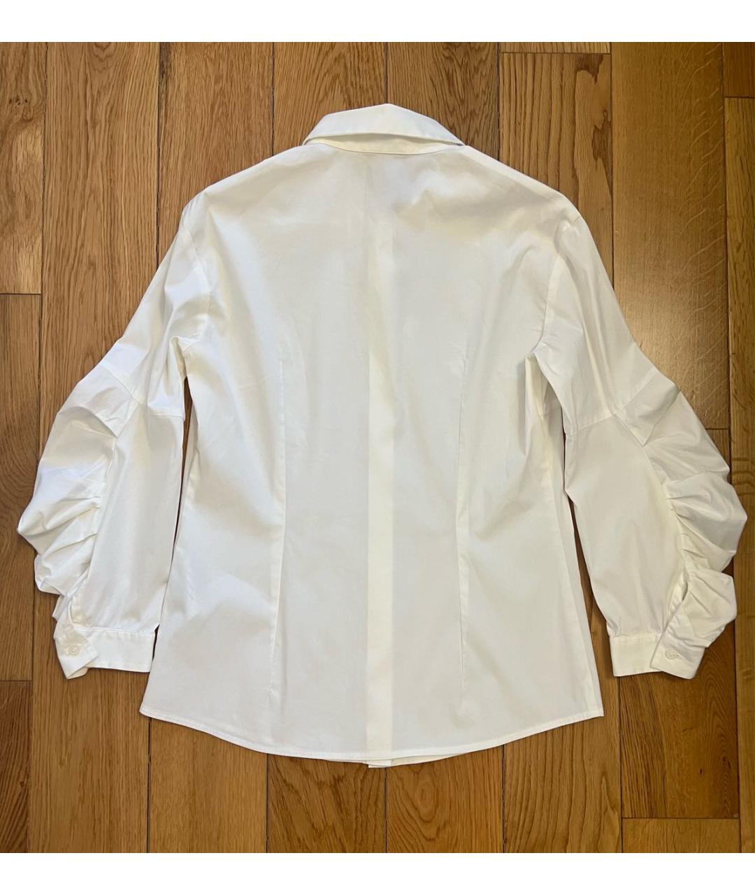 MIU MIU Белая хлопко-эластановая рубашка, фото 3