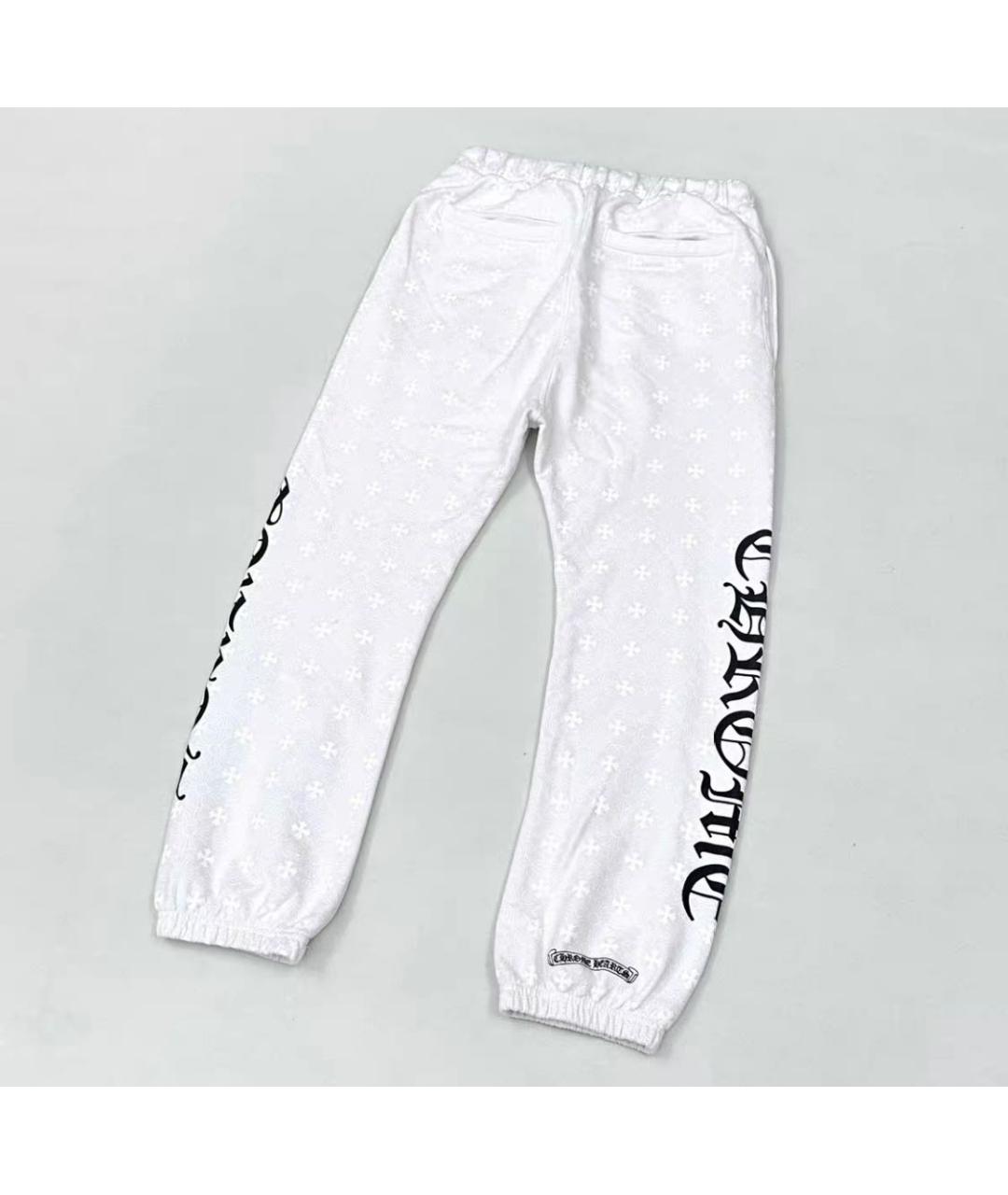 CHROME HEARTS Белые хлопковые повседневные брюки, фото 2