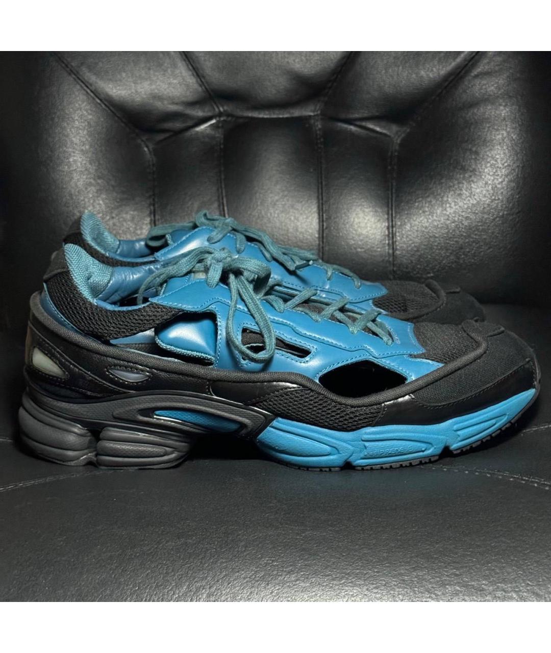 ADIDAS X RAF SIMONS Синие текстильные низкие кроссовки / кеды, фото 9