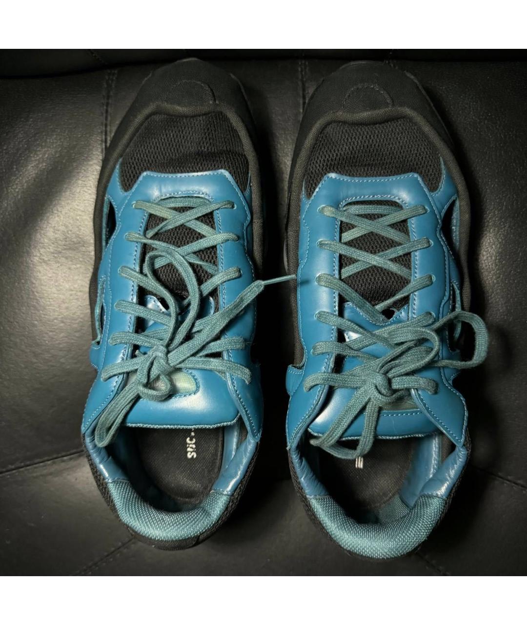 ADIDAS X RAF SIMONS Синие текстильные низкие кроссовки / кеды, фото 7