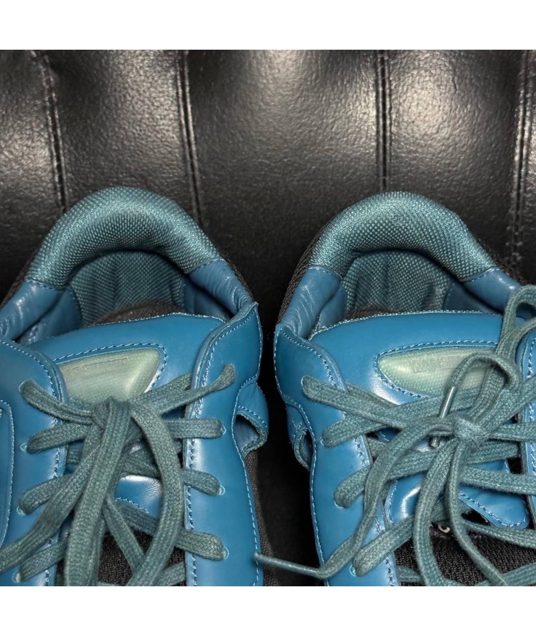 ADIDAS X RAF SIMONS Синие текстильные низкие кроссовки / кеды, фото 8