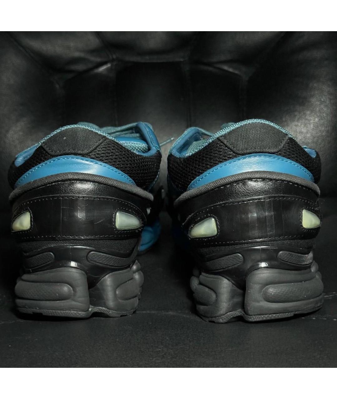 ADIDAS X RAF SIMONS Синие текстильные низкие кроссовки / кеды, фото 2