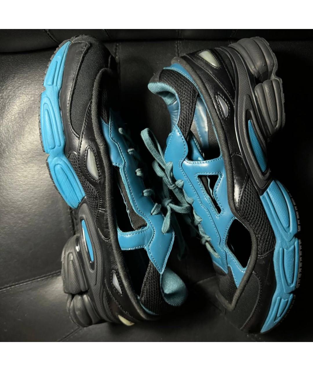 ADIDAS X RAF SIMONS Синие текстильные низкие кроссовки / кеды, фото 5