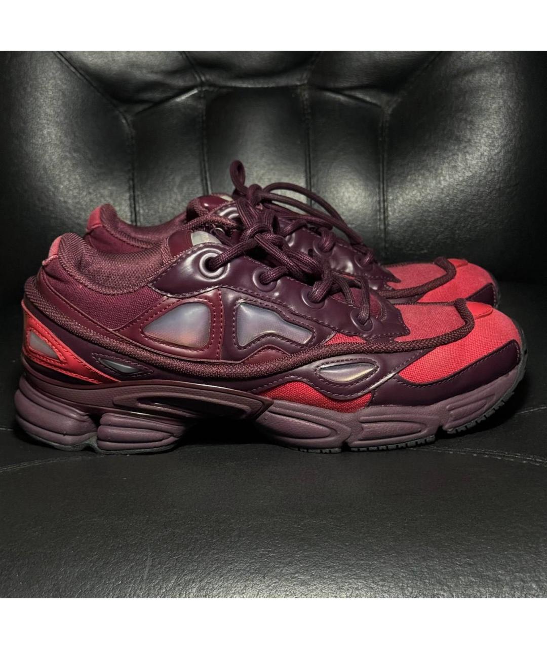 ADIDAS X RAF SIMONS Бордовые текстильные низкие кроссовки / кеды, фото 10